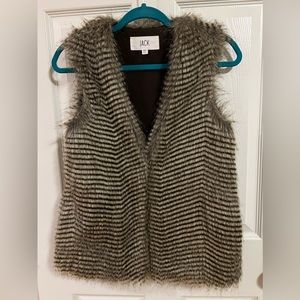 JACK Fuzzy Faux Fur Vest, Size XS